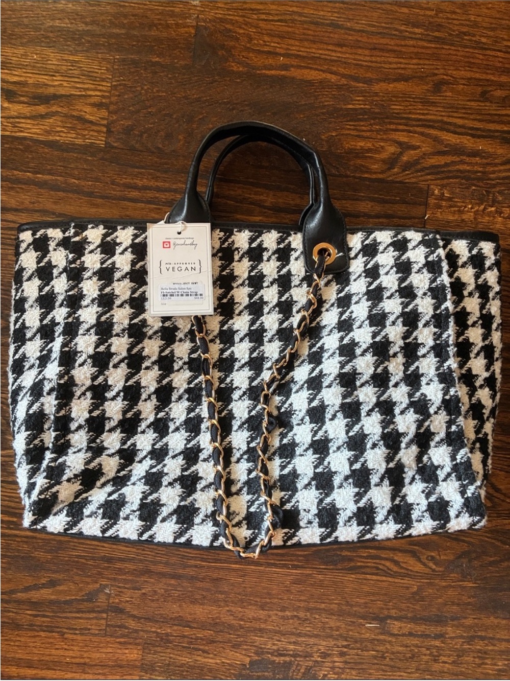 Houndstooth Tote Bag - Picture 5 of 6